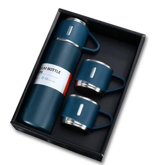 Premium Vacuum Flask Gift Set with Cups – 750ml Thermos