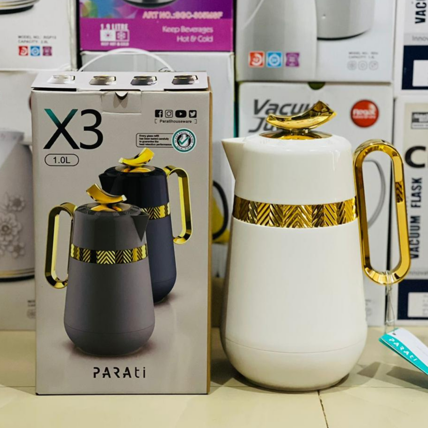 Parati X3 Vacuum Flask 1L – Hot & Cold Thermos Jug