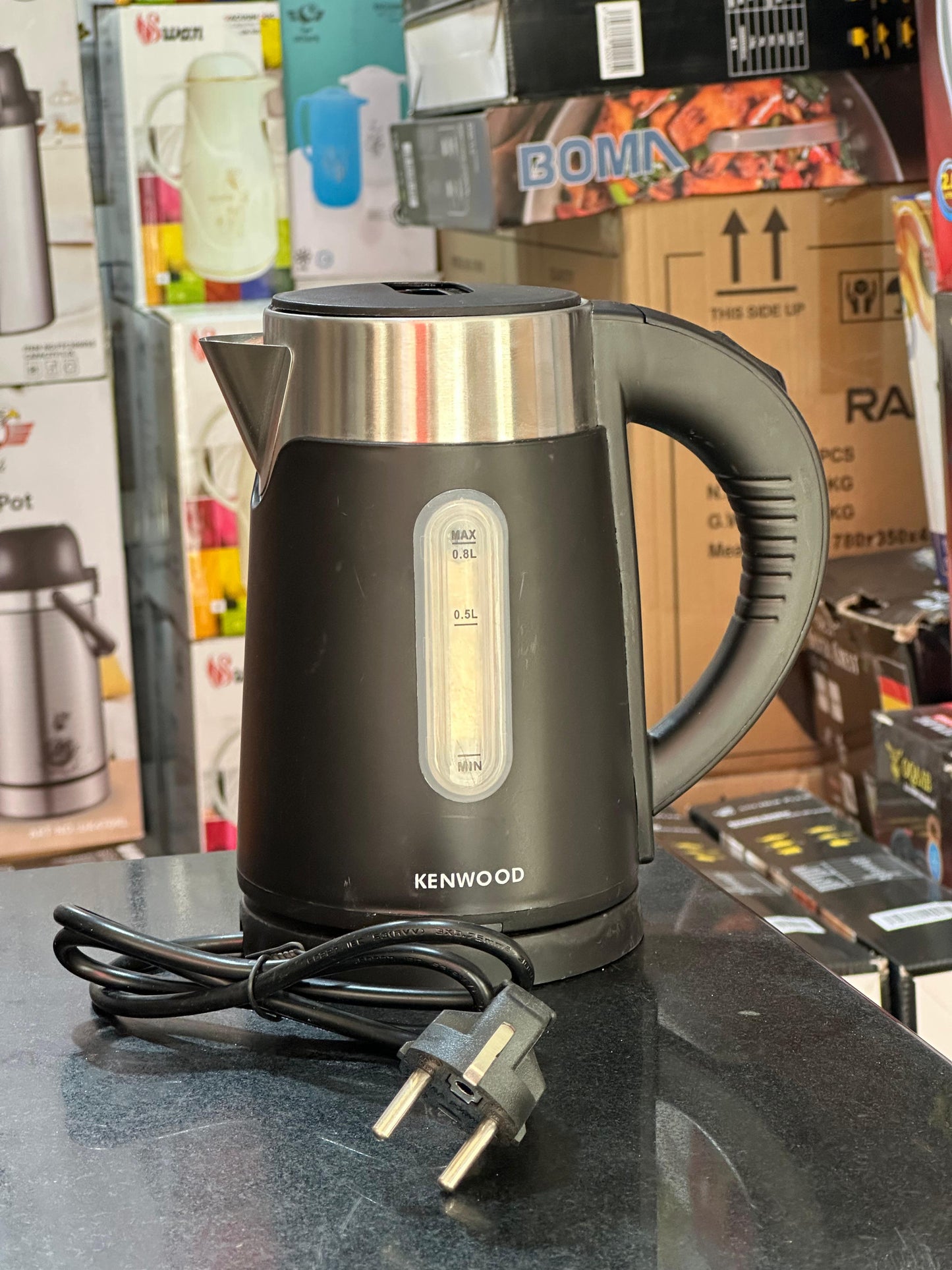 Kenwood Plus Electric Kettle 0.8 L,800W ELECTRIC KETTLE KN-902 Ware Levellnd 360°SWIVEL BASE HIGH QUALITY PLASTIC Enjoy Hot Drink In No Time.