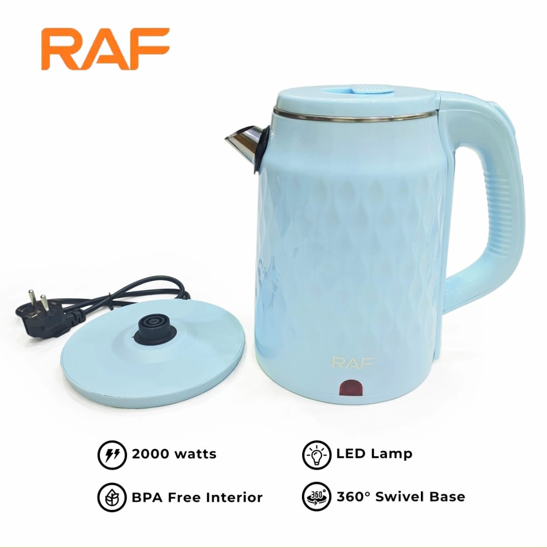 RAF Automatic Electric Kettle 2.5Liter R.7947 – Stainless Steel & Cool Touch – 2000w
