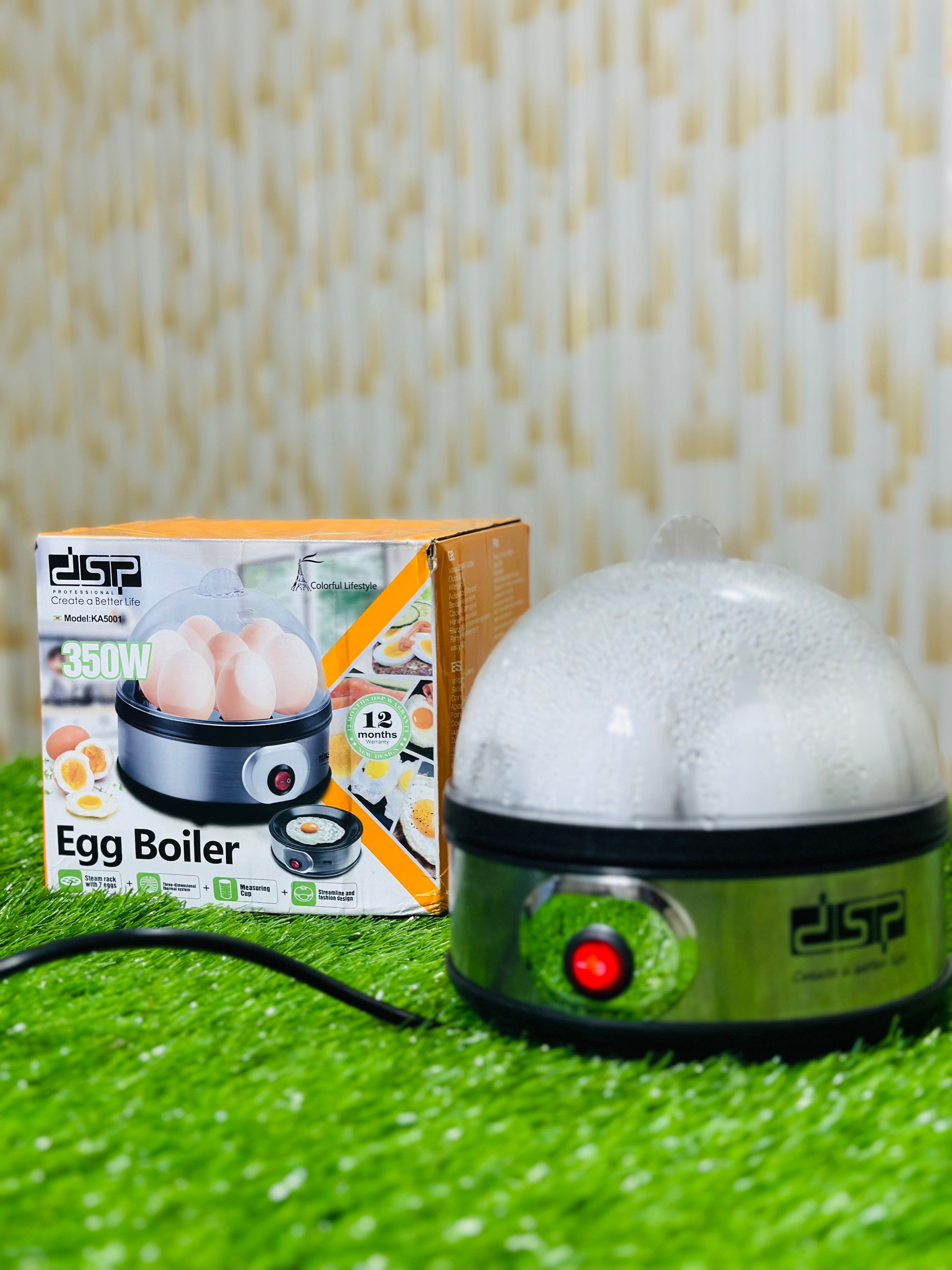 DSP Automatic Egg Cooker with Transparent Lid | Quick Heating 350W - Imported