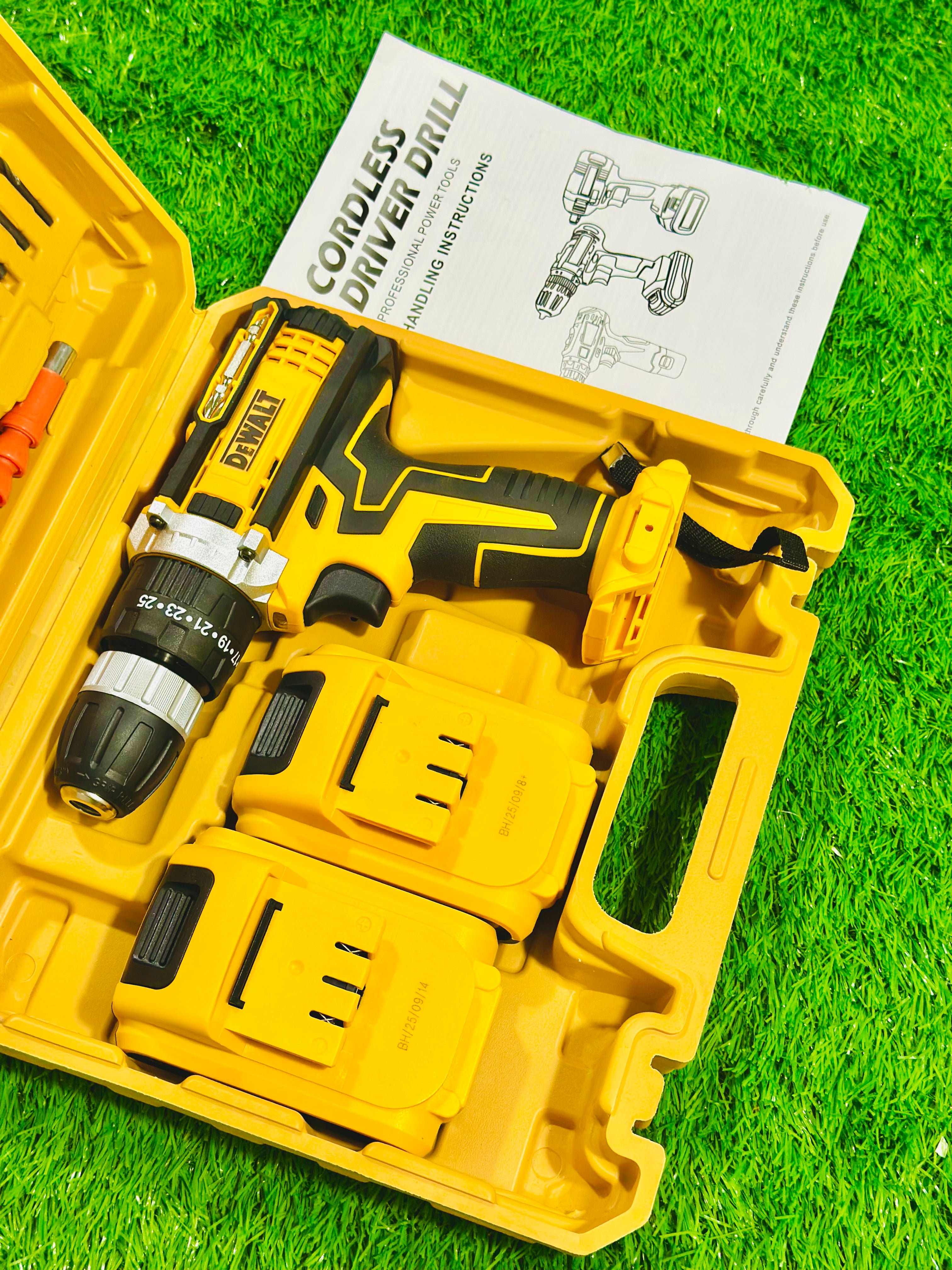 36V Cordless Drill - 30 Piece Accessory Set | 10Ah Dual Batteries | LED Light | Fast Charger Included