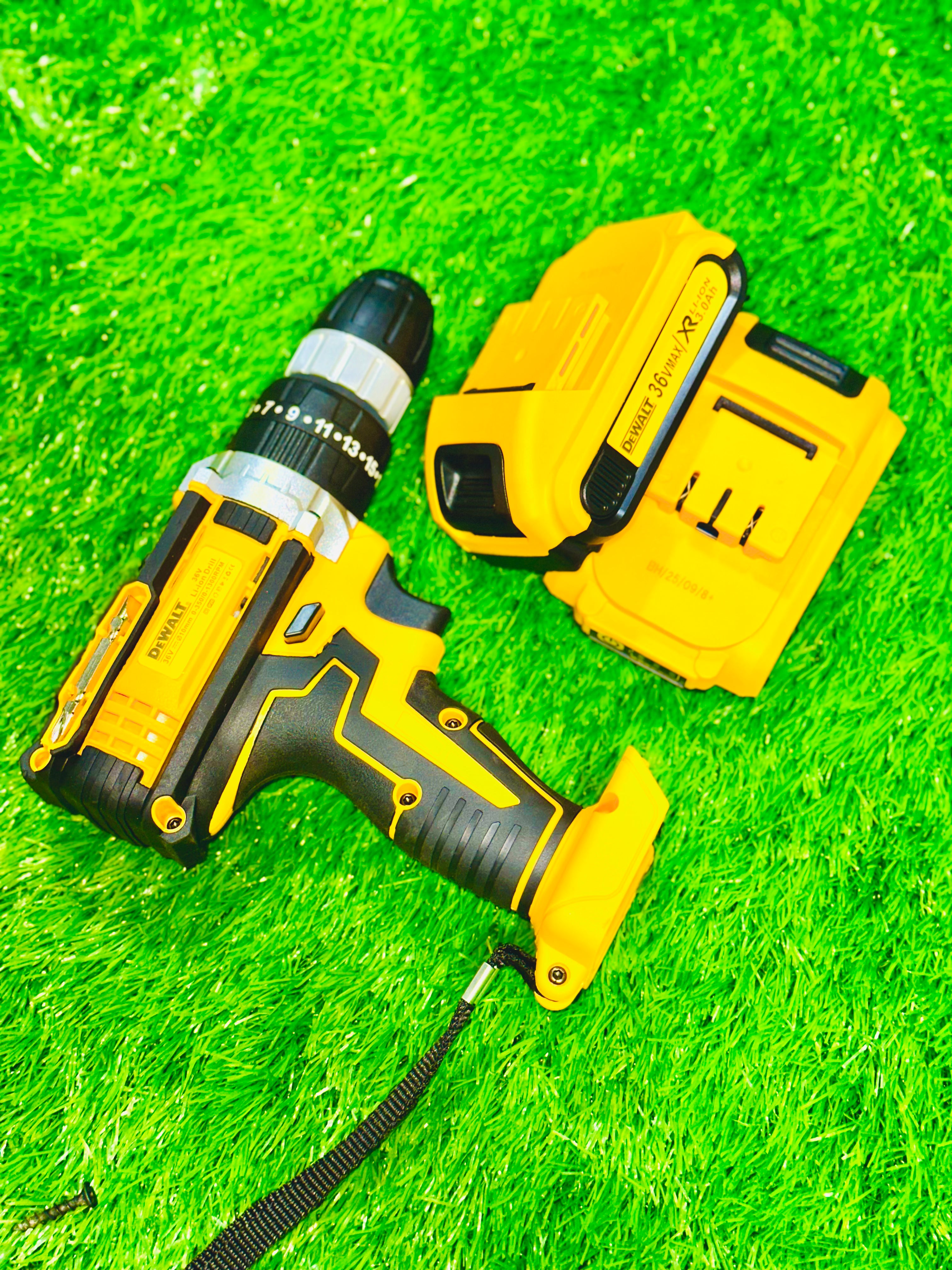 36V Cordless Drill - 30 Piece Accessory Set | 10Ah Dual Batteries | LED Light | Fast Charger Included