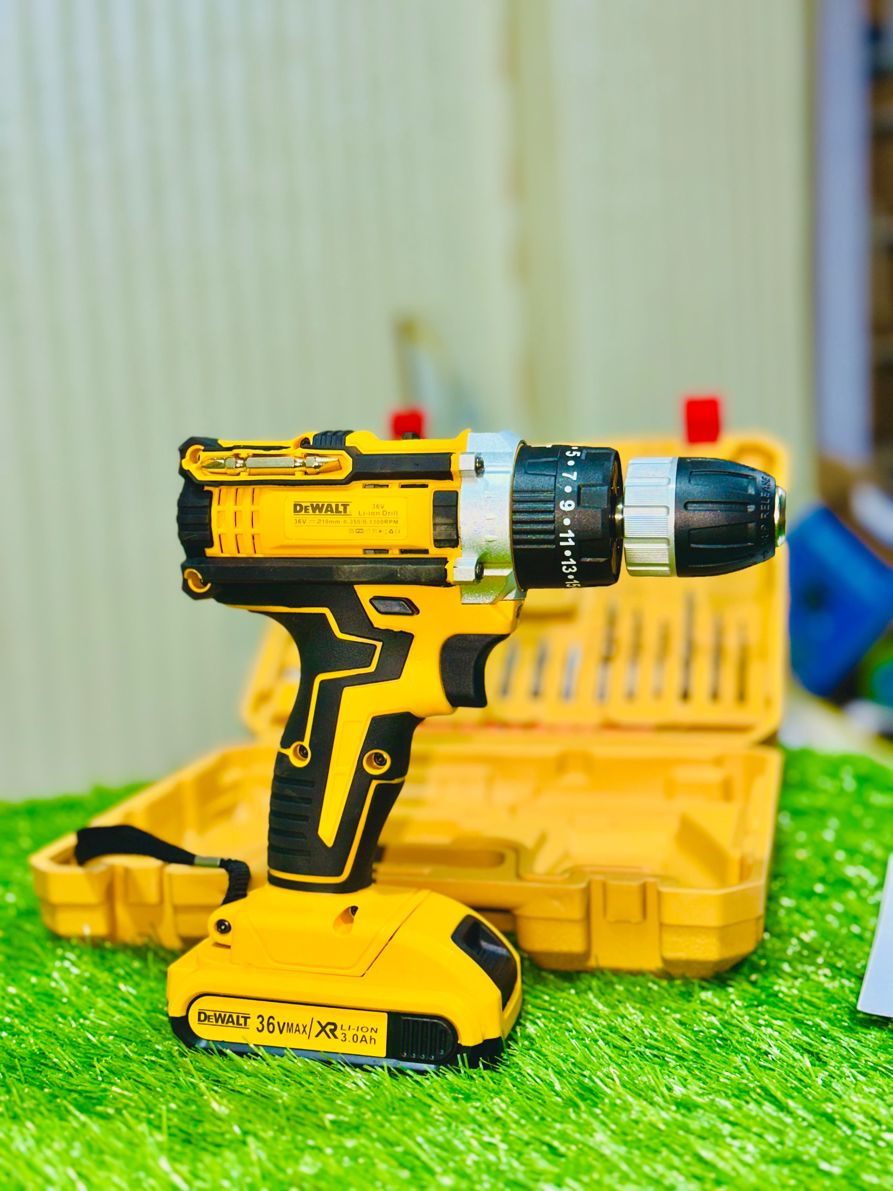 36V Cordless Drill - 30 Piece Accessory Set | 10Ah Dual Batteries | LED Light | Fast Charger Included