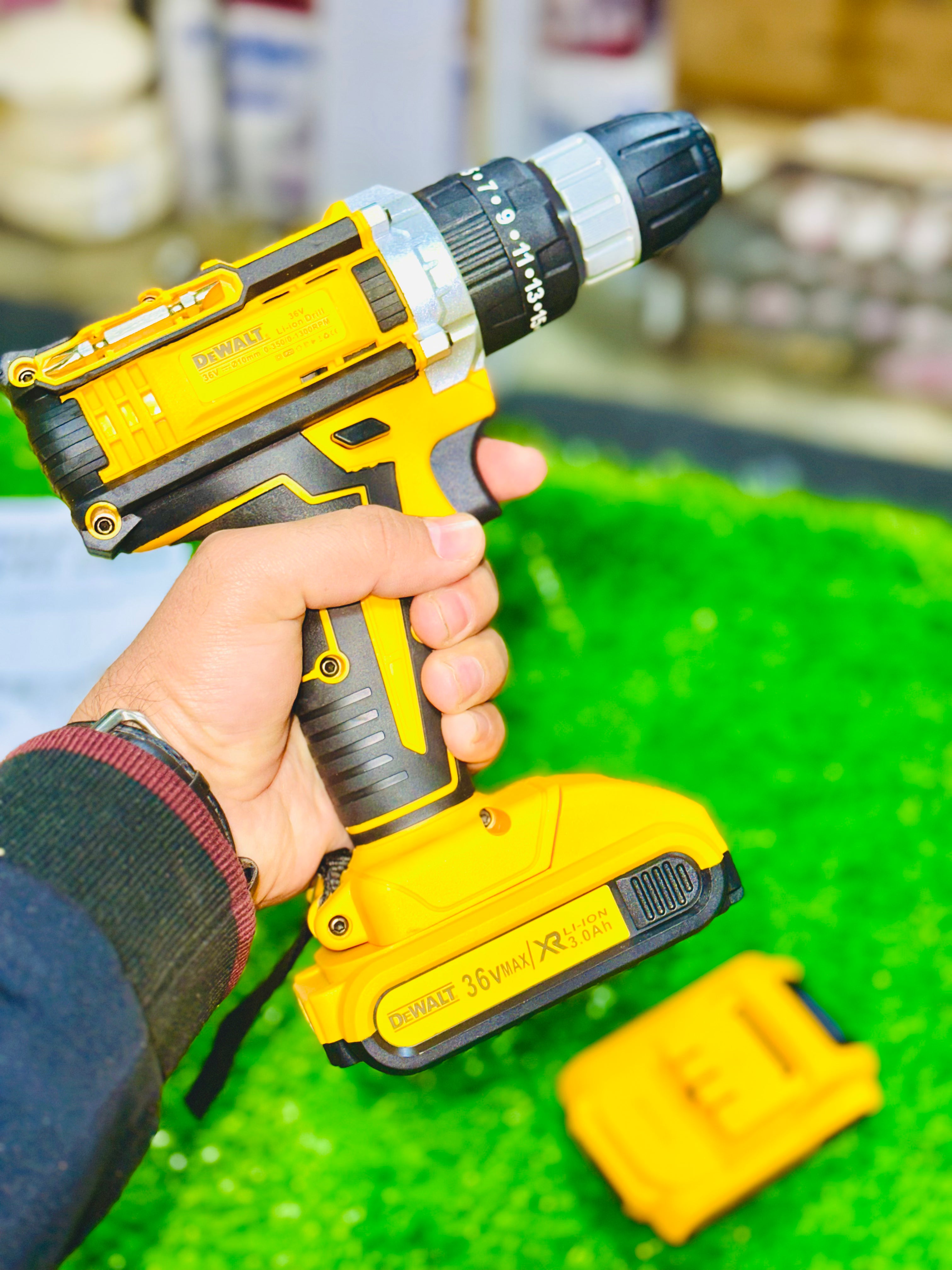 36V Cordless Drill - 30 Piece Accessory Set | 10Ah Dual Batteries | LED Light | Fast Charger Included