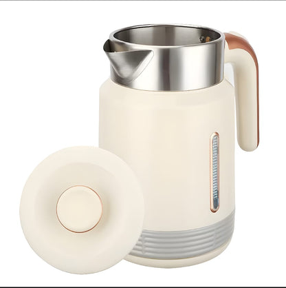 RAF Electric Kettle 2 Liter 2000W | Stainless Steel Body | LED Lamp | Auto Shut-Off & Boil Dry Protection | 360° Rotating Base | Quick Water Boiler for Tea Milk Noodles | Original With 1-Year Warranty | Black and White Colors | Fast Heating Kettle