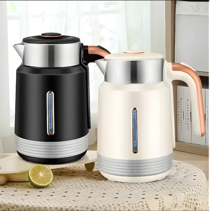 RAF Electric Kettle 2 Liter 2000W | Stainless Steel Body | LED Lamp | Auto Shut-Off & Boil Dry Protection | 360° Rotating Base | Quick Water Boiler for Tea Milk Noodles | Original With 1-Year Warranty | Black and White Colors | Fast Heating Kettle