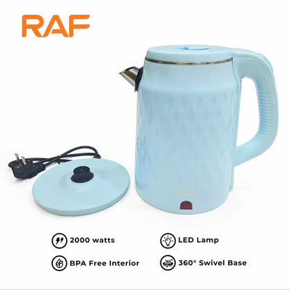 RAF Automatic Electric Kettle 2.5Liter R.7947 – Stainless Steel & Cool Touch – 2000w